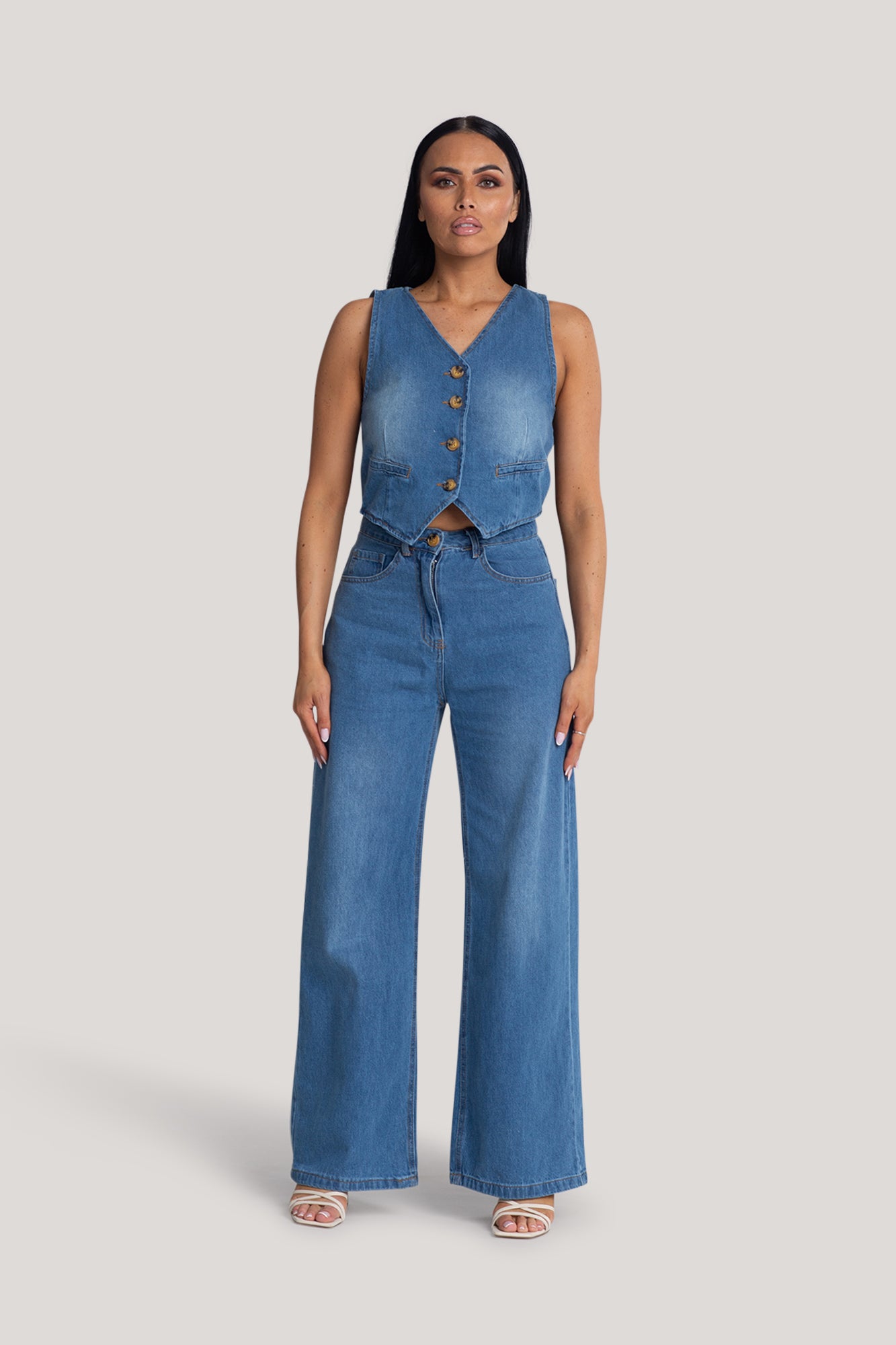 Denim Wide Leg Jeans