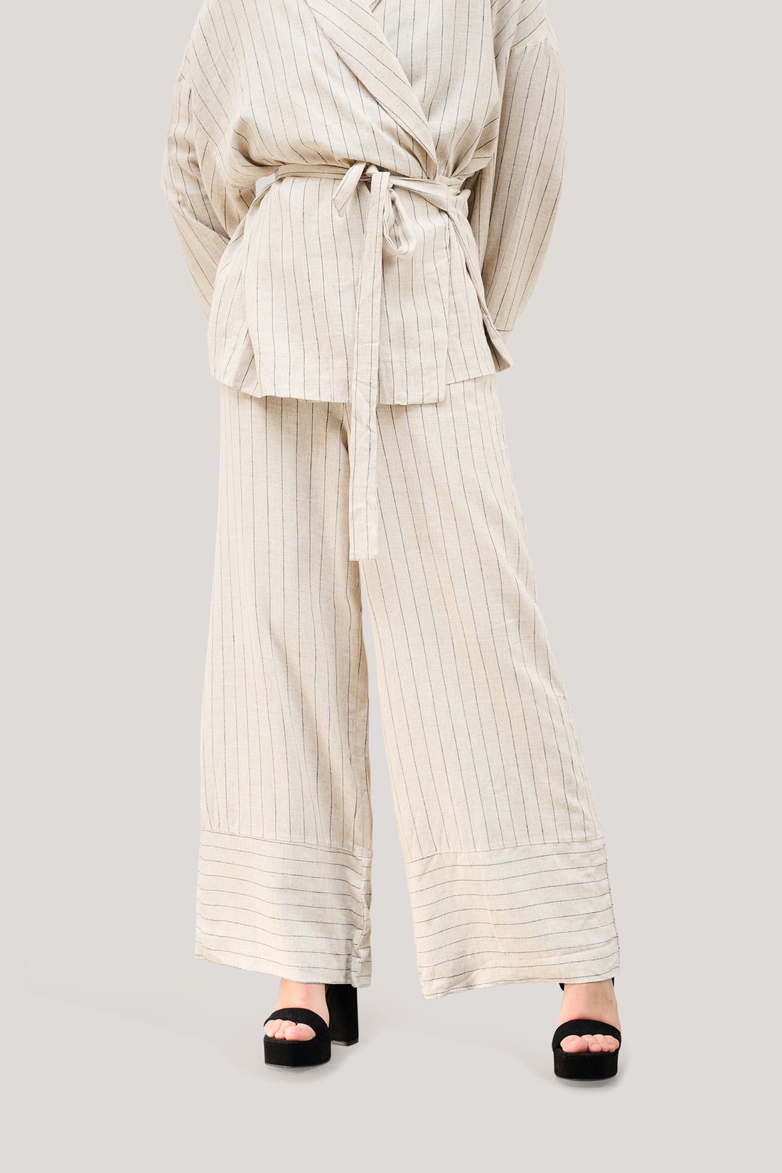 Striped Loose Fit Flowy Pants