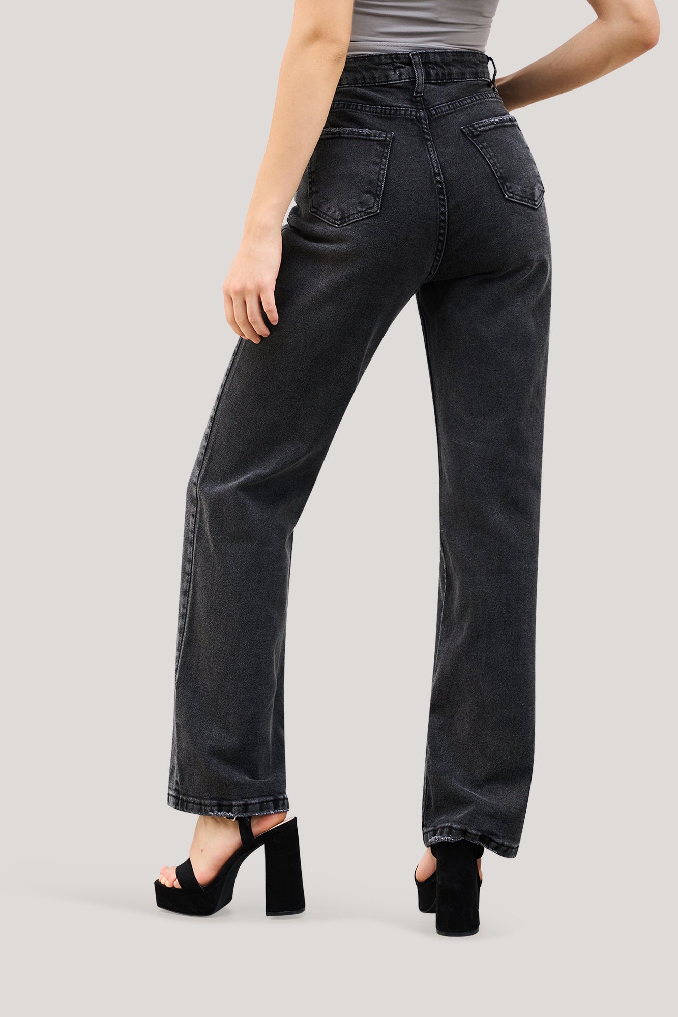 Stretchy Straight Leg Jeans